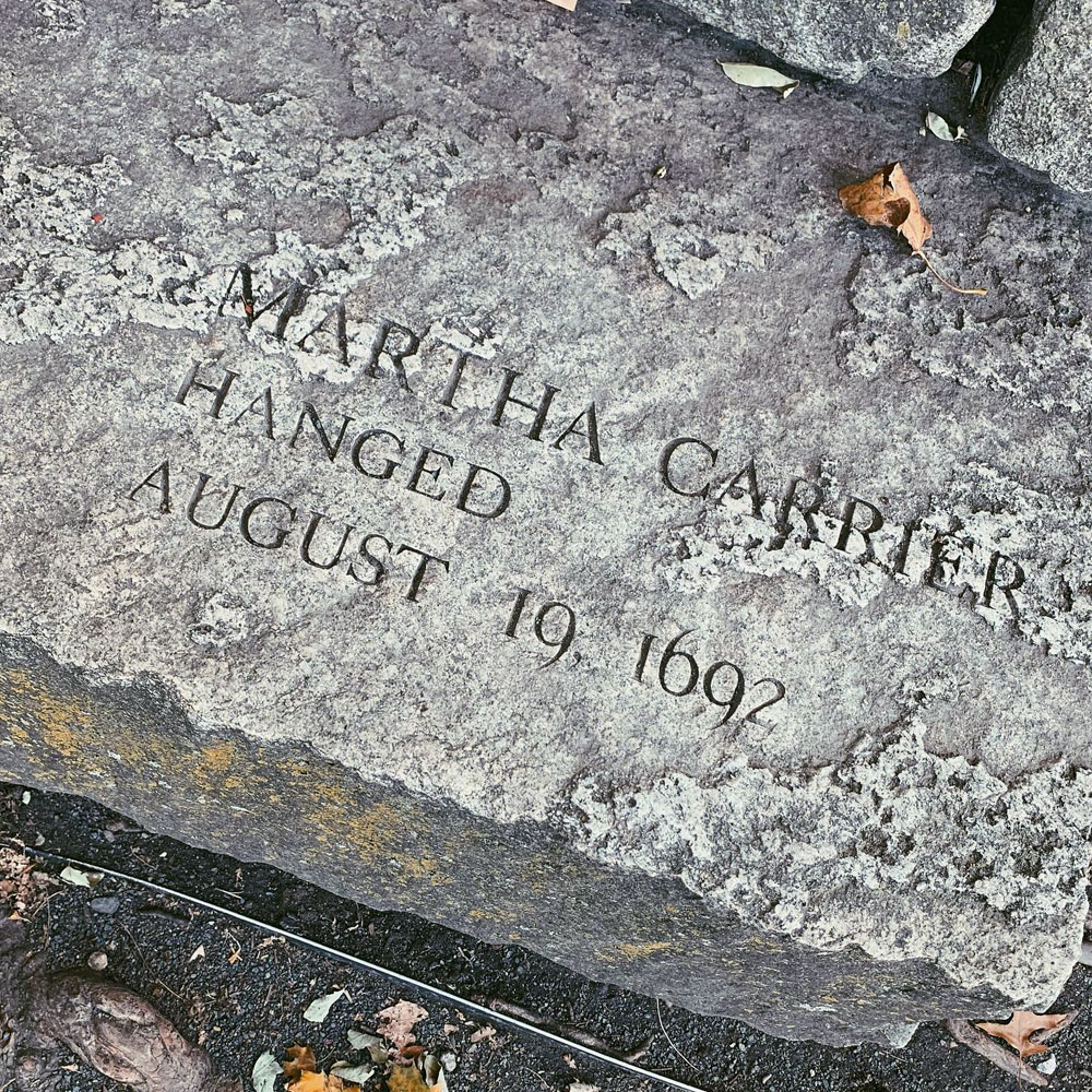 Historical Marker Recognizing Martha Carrier