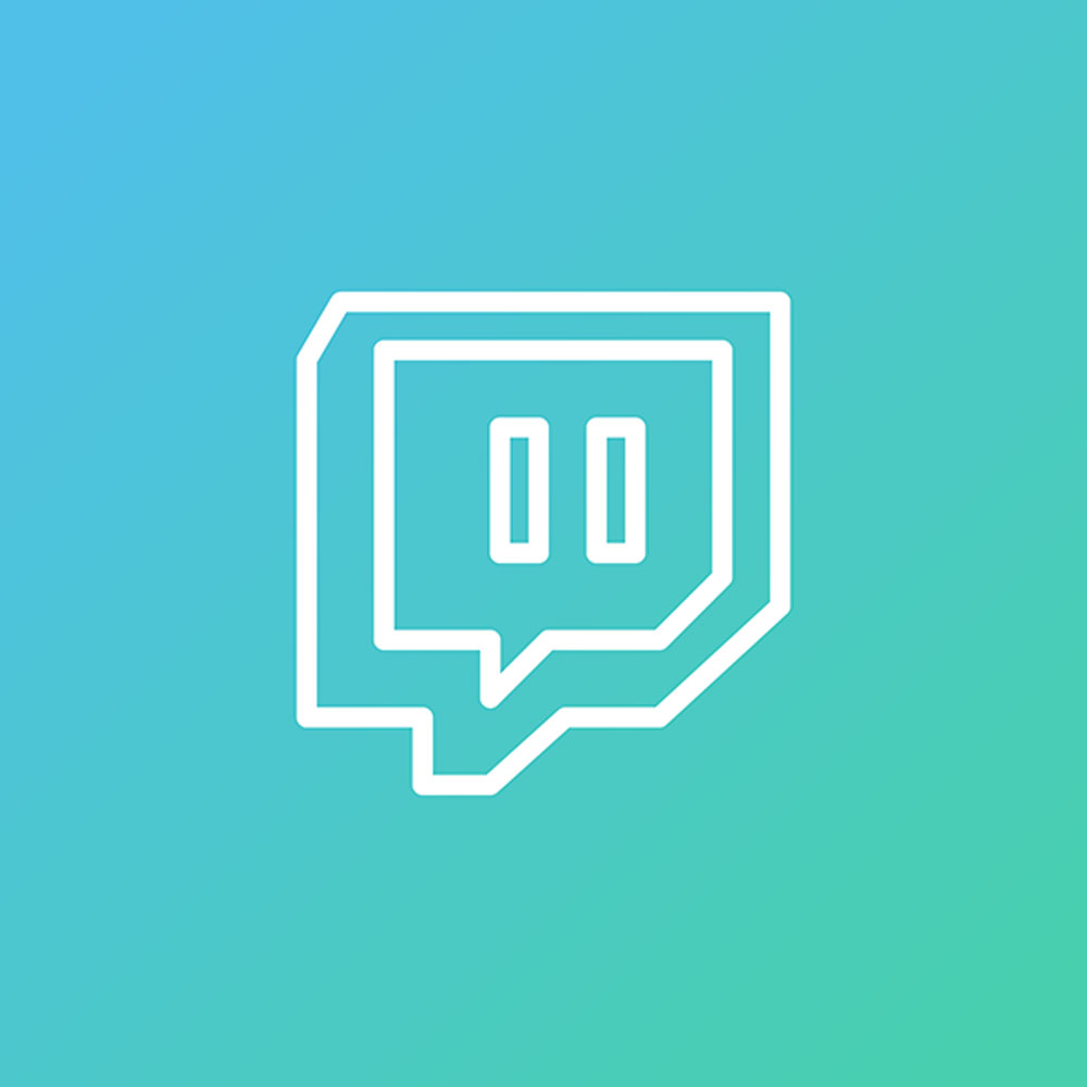 Twitch logo on gradient