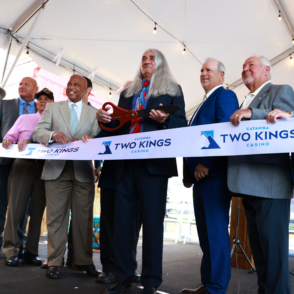 Two Kings Casino Kings Mountain NC Ribbon Cutting, with Chief Bill Harris